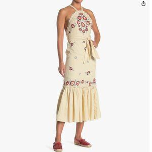 Free People Chrysanthemum Kiss Embroidered Midi Dress